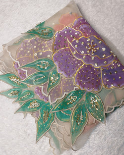 HAND PAINTED PURE ORGANZA DUPATTA