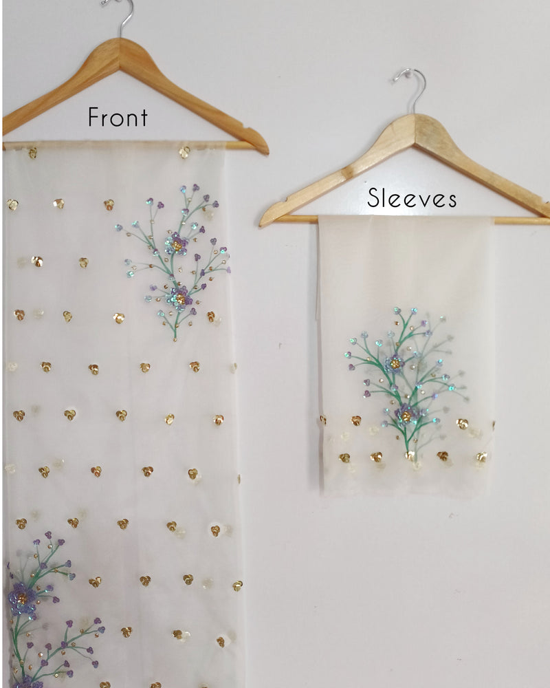 TWO PIECE ORGANZA SET (UNSTICHED)